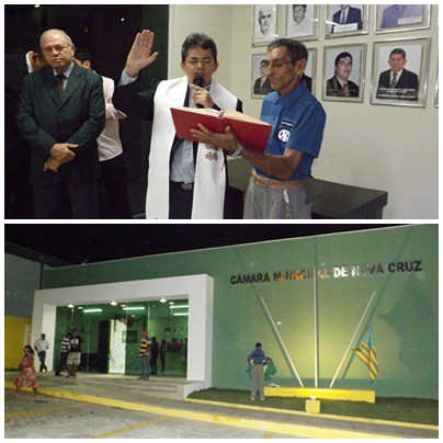Pároco participa da reinauguração da Câmara Municipal de Nova Cruz